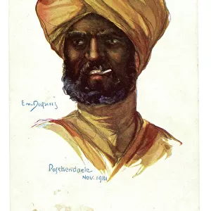A Dupuis head and shoulders of an Indian soldier