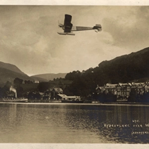 Early Hydroplane over Waterhead, Ambleside, Cumbria