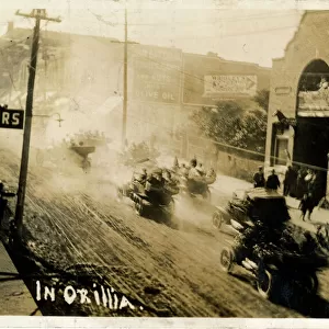 Early Stock Car Race, Orillia, Ontario