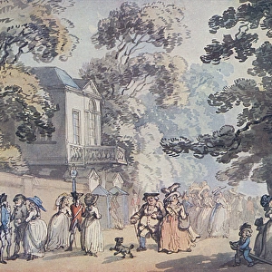 The End of the Mall (Spring Gardens) by Thomas Rowlandson