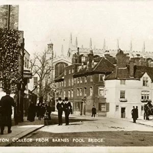 Eton College from Barnes Pool Bridge
