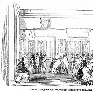 Exhibition of the competition sketches for altar-piece, 1845
