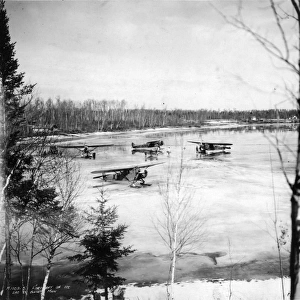 Fairchild FC-2W-2 aircraft on ice at Lac du Bonnet Manitoba