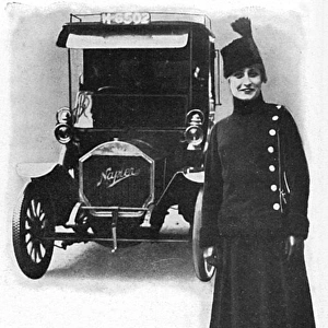 A female hat shop porter, WW1