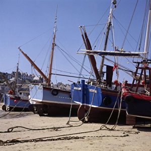 Fishing boats in St Ives harbour, Cornwall