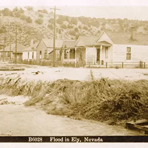 Flood in Ely, White Pine County, Nevada, USA