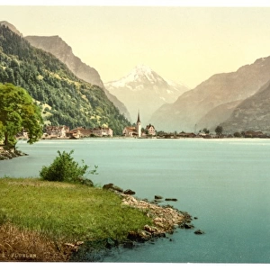 Fluelen, general view, Lake Lucerne, Switzerland