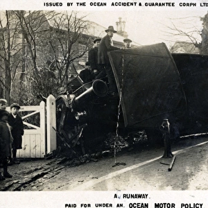 Foden Steam Lorry - Wagon Accident, Unknown Location