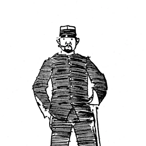 French Gendarme - sketched from life by Phil May