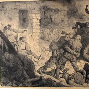 French and German soldiers in hand to hand fighting