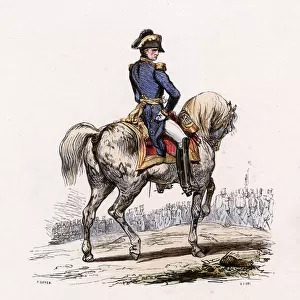 French Lieutenant General soldier on his horse