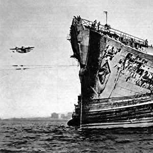 French luxury liner, Normandie, in New York Harbour, Novem