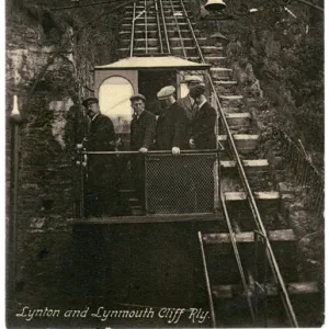 Funicular at Lynmouth Cliff 1904