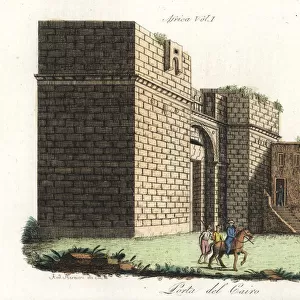 The gate of Cairo, Egypt, 1820s