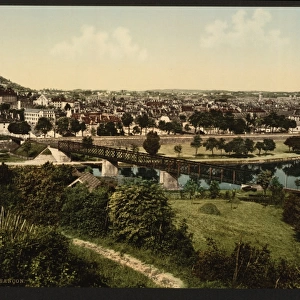 General view, with the Doubs, Besancon, France General view