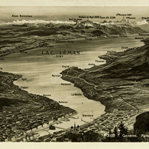Geneva, Switzerland - Panorama of Lac Leman