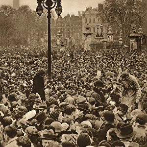 George VI Coronation - Crowds outside Buckingham Palace