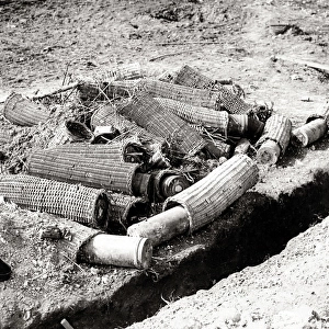 German ammunition left behind, Morval, France, WW1