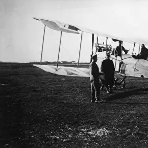 German crew with biplane, Galicia, WW1