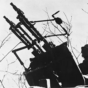 German machine gun position in France WWII