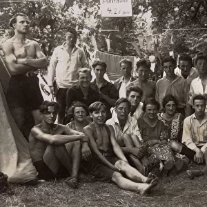 German students on a summer camping trip - Kirchen