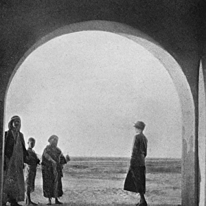 Gertrude Bell looking out into the desert - Iraq