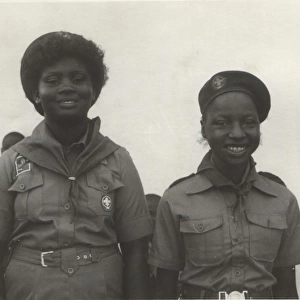 Two girl scouts, Gambia, West Africa