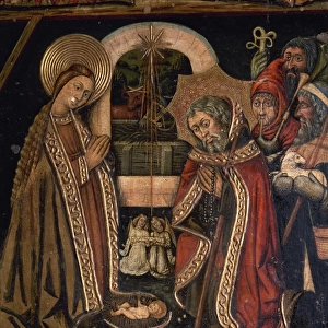 Gothic. Altarpiece. Saint Michael. Adoration of the Shepherd