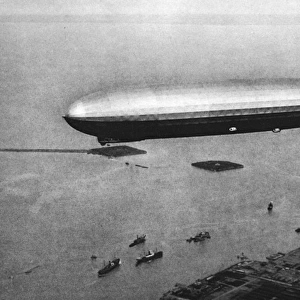The Graf Zeppelin flying over Japan