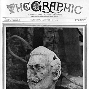 Graphic cover featuring damaged statue of the Kaiser