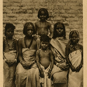 A Group of Bisharin Tribal Women and Children - Egypt