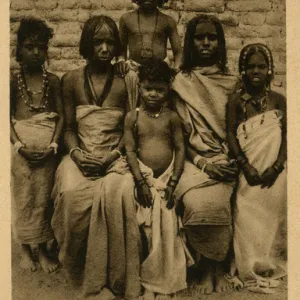 A Group of Bisharin Tribal Women and Children - Egypt