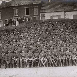 Group photo, Worcestershire Regiment, Somme, France, WW1