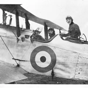 H. O. Tomblin, pilot, sat in a fleet Air Arm Airco DH. 9A