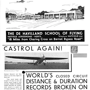 De Havilland School of Flying Advertisement, 1931