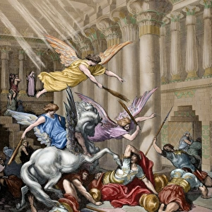 Heliodorus expulsed of the Temple of Jerusalem by heavenly m