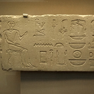 Hieroglyphic writing. Tombstone of Kaiteps tomb