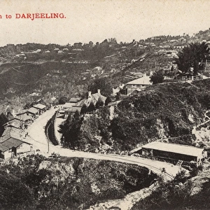 Hill station, approach to Darjeeling, India