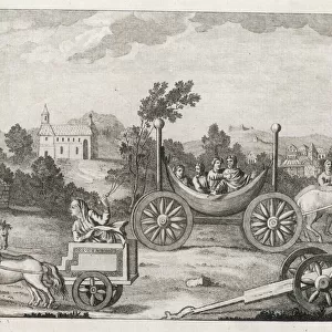 Horse-drawn carriages of the Saxon period