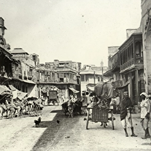 India - Street in Bazaar Delhi