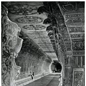 Interior of Ramanathaswamy Temple, Rameswaram Island, India