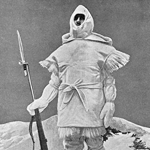 Italian soldier in white camouflage, WWI