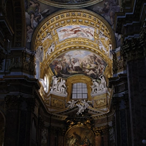 Italy. Rome. Basilica of San Carlo al Corso. Apse and high a