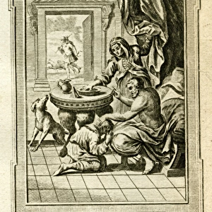 Jacob obtaining the blessing of his father Isaac