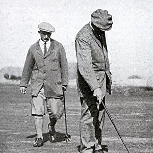 James Braid misses a putt at Oxhey