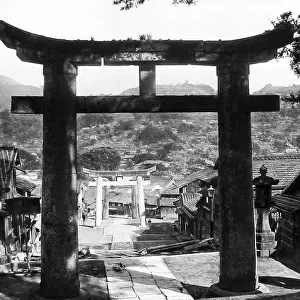 Japan - O-Suwa Temple near Nagasaki early 1900s
