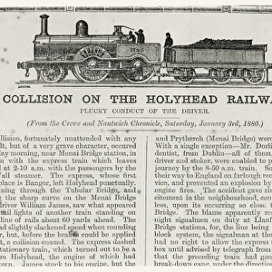 John Bright- collision on the Holyhead Railway