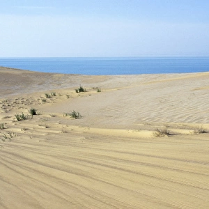 Karakum Desert - sand dunes - encroaching on Caspian