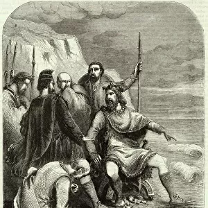 King Canute gets his feet wet