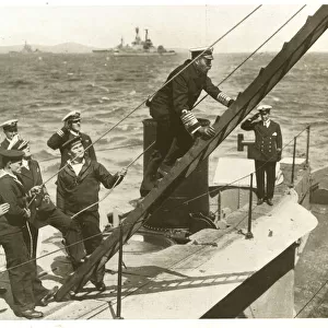 King George V inspecting the Royal Navy